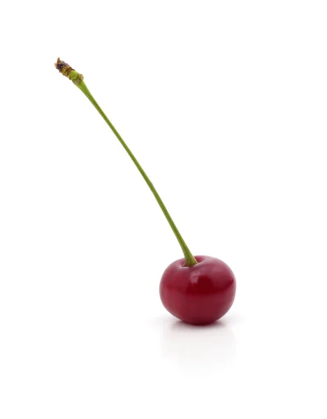 Ripe Fresh Cherry Isolated White Background — Stock Photo, Image