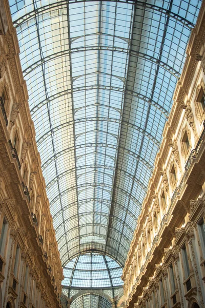 Interiér Galerie Vittorio Emanuele Historickém Centru Milána — Stock fotografie