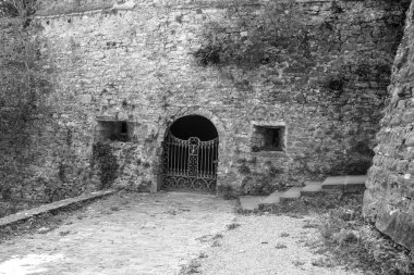 San Virgilio Bergamo 'nun antik duvarları.