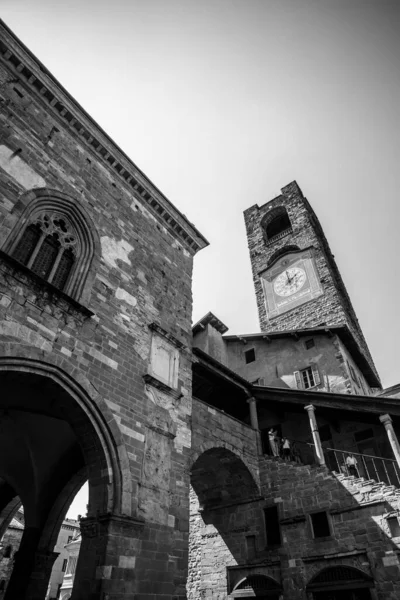 Starożytny Kościół Bergamo Citta Bassa Kamienne Mury — Zdjęcie stockowe