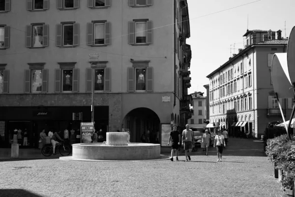 Calles Del Centro Bergamo Agosto —  Fotos de Stock