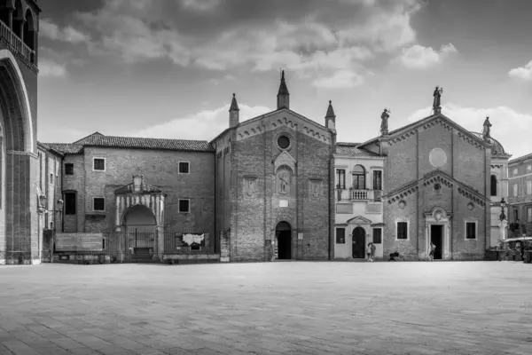 Padova Italie Août 2023 Basilique Sant Antonio Padova Noir Blanc — Photo