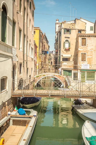 Venezia Itálie Srpna 2023 Úzké Uličky Velkého Kanálu Benátkách — Stock fotografie