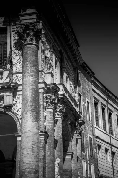 Starożytne Mury Centrum Vicenza Czerni Bieli — Zdjęcie stockowe