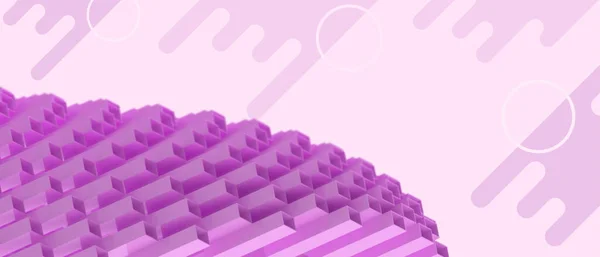 創造的なアイデア 要旨背景紫の背景にイノベーション技術とネットワーク接続の概念のための未来的な折り紙 インスピレーション コピースペース バナー3Dレンダリング — ストック写真
