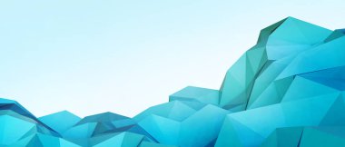 Abstract Background. Futuristic Metaverse and 3D Low poly mountain for technology Innovation Internet with connection concept on green background. Inspiration, copy space, digital, website -3d Rendering