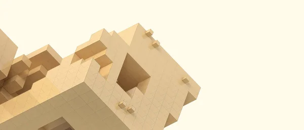 Аннотация Творческая Идея Paper Cut Futuristic Geometric Shapes Minimal Business — стоковое фото