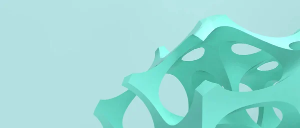 緑の背景に紙の概念を折り畳む技術開発と成功のための創造的なアイデアと未来幾何学的な形状 インスピレーション コピースペース デジタル バナー ウェブサイト 3Dレンダリング — ストック写真