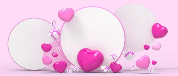 Фон День Святого Валентина Подарочная Коробка Соблазнительная Реклама Продажи Баннера — стоковое фото