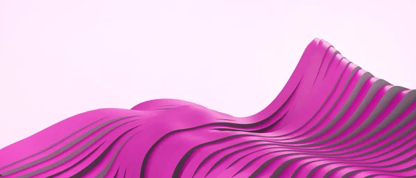 Creative Idea Curve Wave Background Futuristic Origami Paper Cut Technology — ストック写真