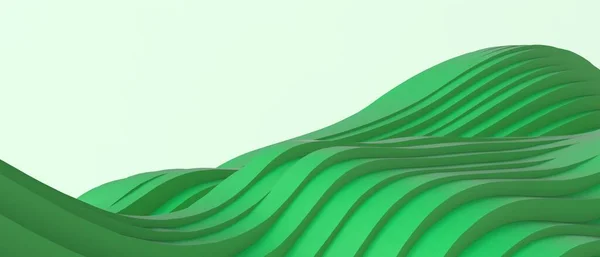 Abstract Background Futuristic Curve Wave Mountain Paper Cut Digital Art — Zdjęcie stockowe