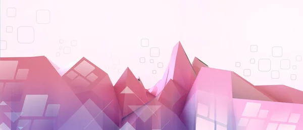 Abstract background. Futuristic Digital mountain for Low poly style with Internet Network connection structure and Technology concept on purple. innovative, digital, software, copy space -3d Rendering