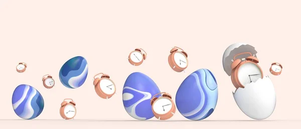 Dünyası Liderleri Gelecekteki Hedefleri Kırık Yumurtalar Çözüm Fikirleri Olan Saatler — Stok fotoğraf