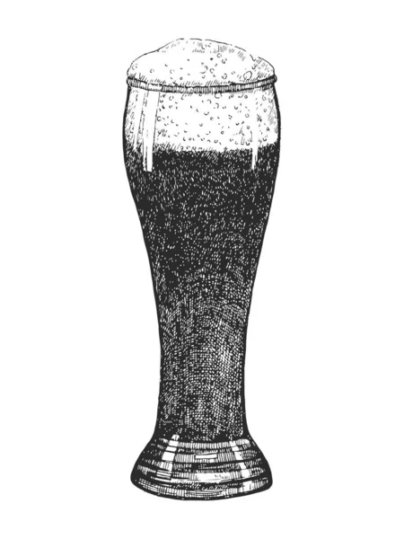手描きのビールのグラスイラスト ベクター インクデッサン — ストックベクタ