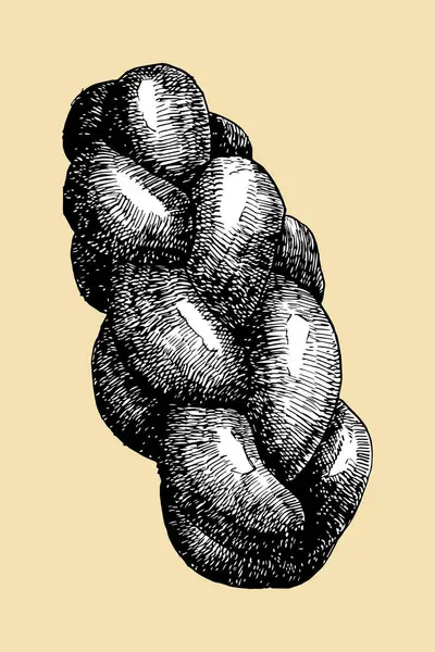 Hausgemachtes Brot Handgezeichnete Skizze Vektorillustration Stockvektor