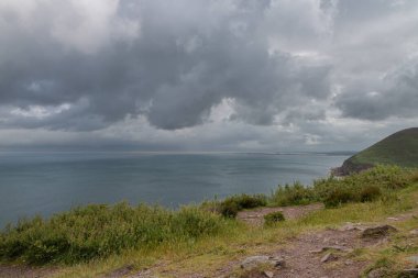 Kerry 'nin yüzüğüyle İrlanda' da bir manzara. Ünlü bir manzaradan yüksek kaliteli fotoğraf.