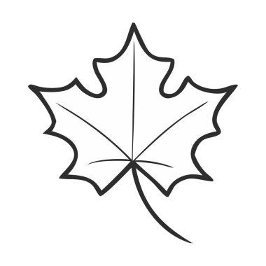 Sonbahar temalı etkinlikler için akçaağaç yaprağı renklendirme sayfası