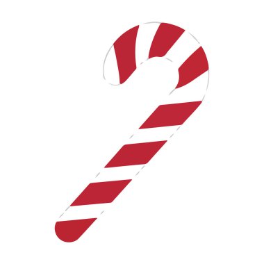 Neşeli Noel şekeri ikonu, parlak renklerle tasarlanmış, mevsimlik tebrik kartları ve dijital dekorasyonlar için mükemmel..