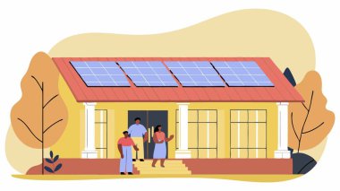Günümüz evlerinin dışındaki bireyler güneş panellerini kullanarak yenilenebilir enerji ve sürdürülebilir yaşam tarzını parlak ve davetkar bir şekilde ön plana çıkarıyorlar.