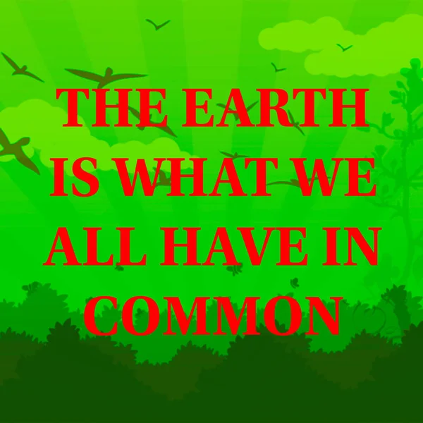地球は私たち全員が共通の言葉です地球の日4月22日 — ストック写真
