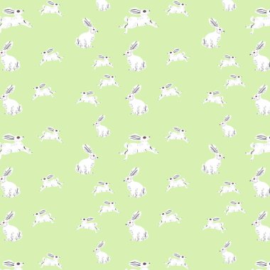 Tekstil için tavşan deseni tasarımı 