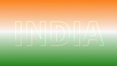 Hindistan 'ın turuncu, beyaz ve yeşil renkli afişi