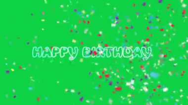 Mutlu yıllar afişi yeşil ekran arkaplanı 