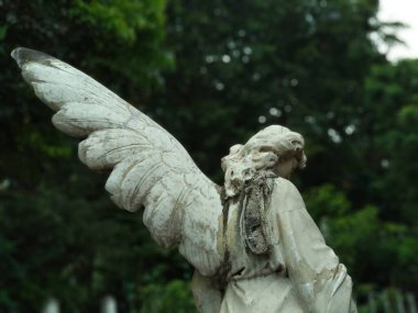 Kırık kanatlı bir melek, Endonezya 'daki Jakarta Müzesi Prasasti' de bulundu. Heykel kırılganlık ve kırılganlık hissi yayıyor. Hasarlı kanat, hem göksel hem de ölümlü diyarların karşı karşıya olduğu mücadele ve zorlukları sembolize ediyor.. 