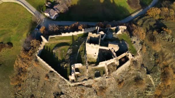 Vista Superior Castelo Cly Vale Saint Denies Aosta — Vídeo de Stock