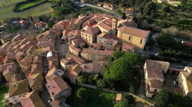 Casale Marittimo Pisa Toskana İtalya 'nın hava manzarası