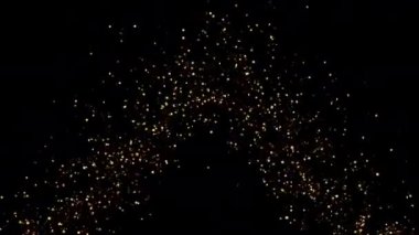 Golden Confetti Party Popper Explosion alfa ekranda