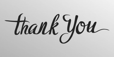 Teşekkür ederim. Modern tasarım ile el yazması harfler.