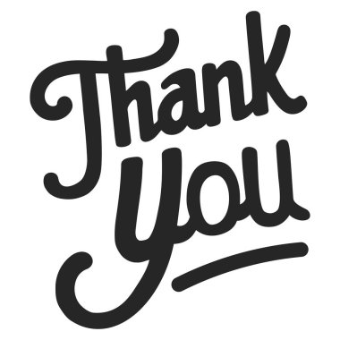 Teşekkür ederim. Modern tasarım ile el yazması harfler.