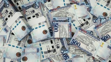 Suudi riyal notlarının yüzeyde 3D yorumlanması