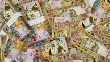 Yüzeye yayılmış Ürdün dinarı notlarının 3D görüntülenmesi