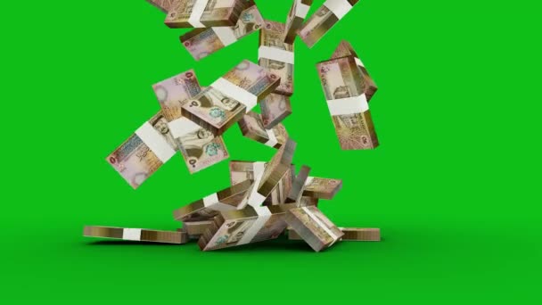 Animáció Halom Jordániai Dinár Jegyzetek Alá Zöld Padló Akkor Key — Stock videók