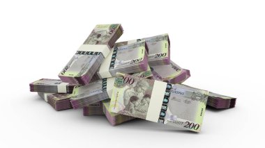 3D yığın 1000 Nijeryalı Naira notaları