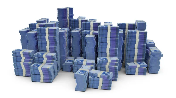 Big Stack 1000 Nigerian Naira Notes Lot Money Isolated White — Stock Photo, Image