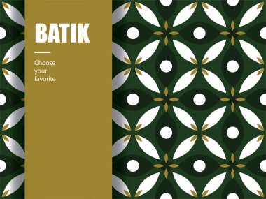 Etnik batik vektör Endonezya desenli dikişsiz klasik tekstil düz kültür sanatı