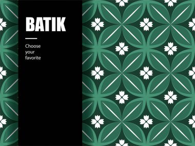 Etnik batik vektör Endonezya desenli dikişsiz klasik tekstil düz kültür sanatı