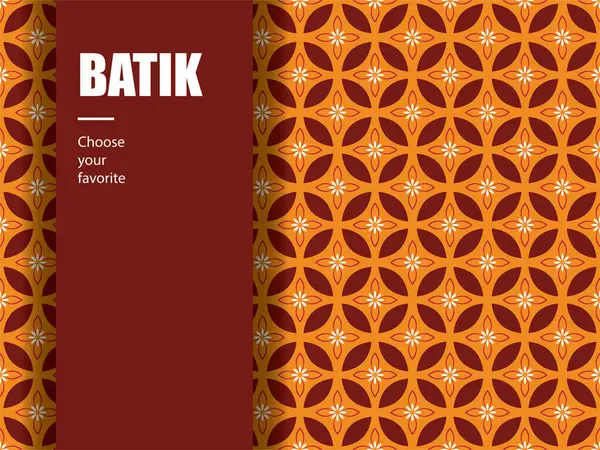 Etnik batik vektör Endonezya desenli dikişsiz klasik tekstil düz kültür sanatı