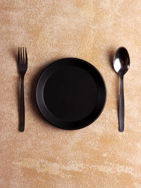 Tabak çatalı gümüş kaşık boş arkaplan masası modelleme gümüş yemek mutfağı minimalizm vitrin kafesi