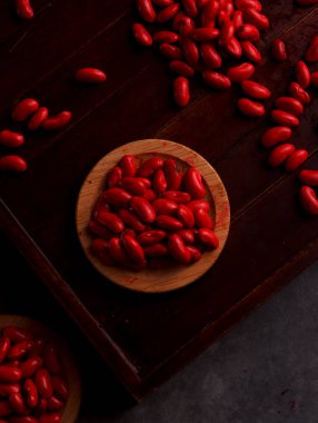 Kırmızı fasulye tohumu adzuki diyeti Japonya bitkisel asya sağlıklı protein geleneksel bitki bileşenleri çiğ tahıl