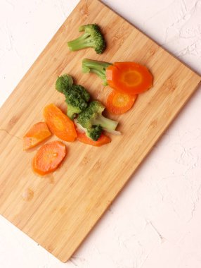 Brokoli havucu malzeme mutfak diyet yaprağı çiğ vejetaryen yemek kutusu beslenme çantası organik fotoğraf sanatı