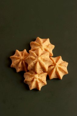 Hari raya sago cheese kue kering Endonezya Atıştırması ev yapımı tereyağı Kareem bayram şekerli kar keki