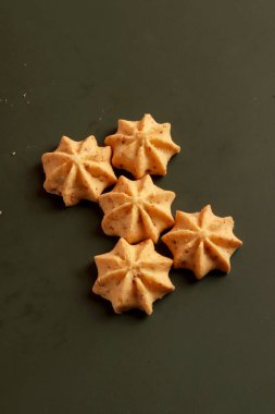 Hari raya sago cheese kue kering Endonezya Atıştırması ev yapımı tereyağı Kareem bayram şekerli kar keki