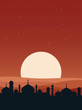 Kurban Bayramı arka plan duvar kağıdı vektörü poster Arap dini bayramı soyut geleneksel