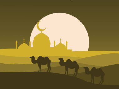 Kurban Bayramı arkaplan duvar kağıdı taşıyıcısı Arap dini bayramı soyut geleneksel