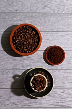 Kahve çekirdekleri espresso aroma kafein kafe kahve kapuçino içecek barista servis malzemesi latte