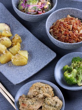 sağlıklı besin maddeleri organik arka plan vitamin ham market salatası geleneksel Asya menü sanatı